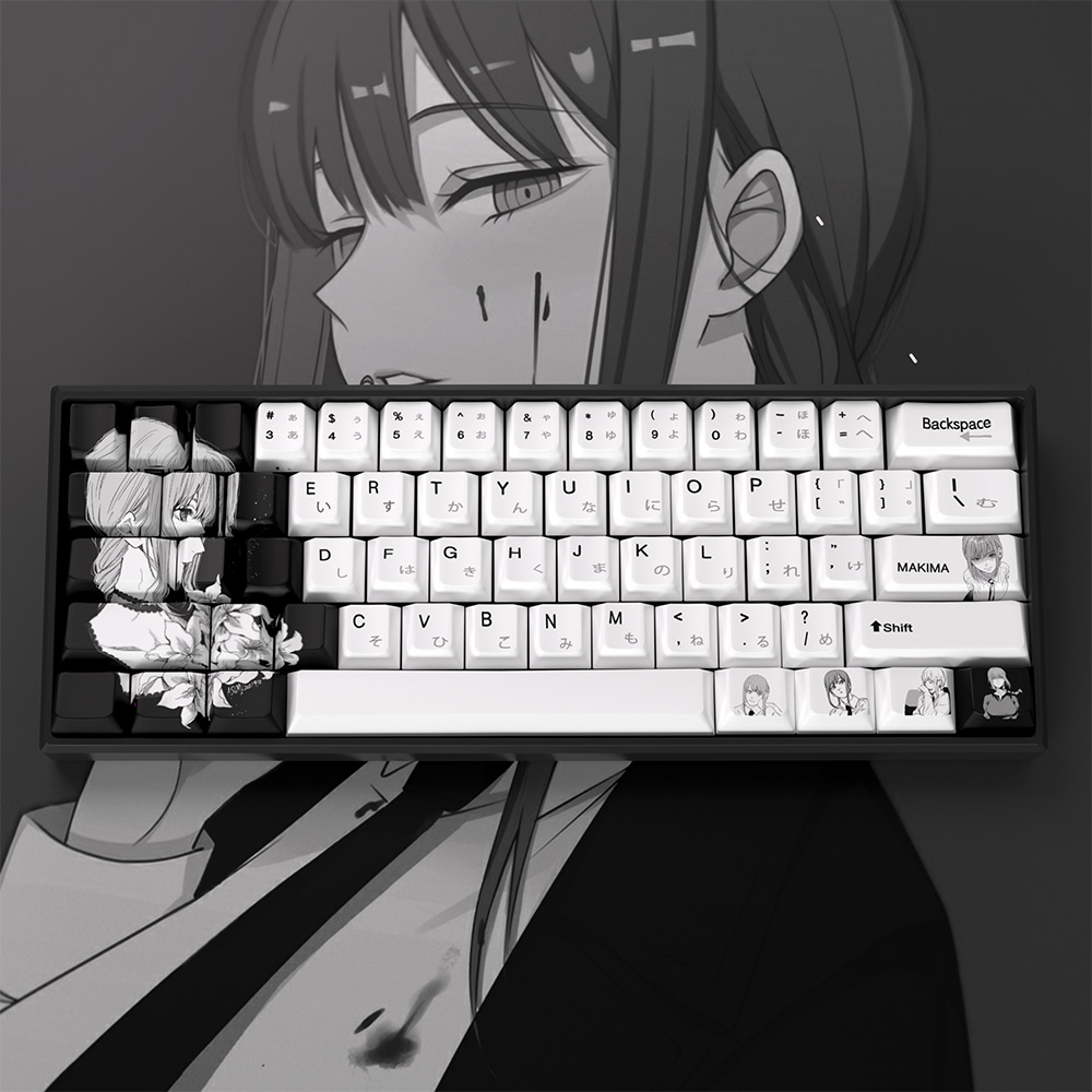 Gaming Accessories Aesthetic - 105 klawiszy Flower Makima Keycap Dye