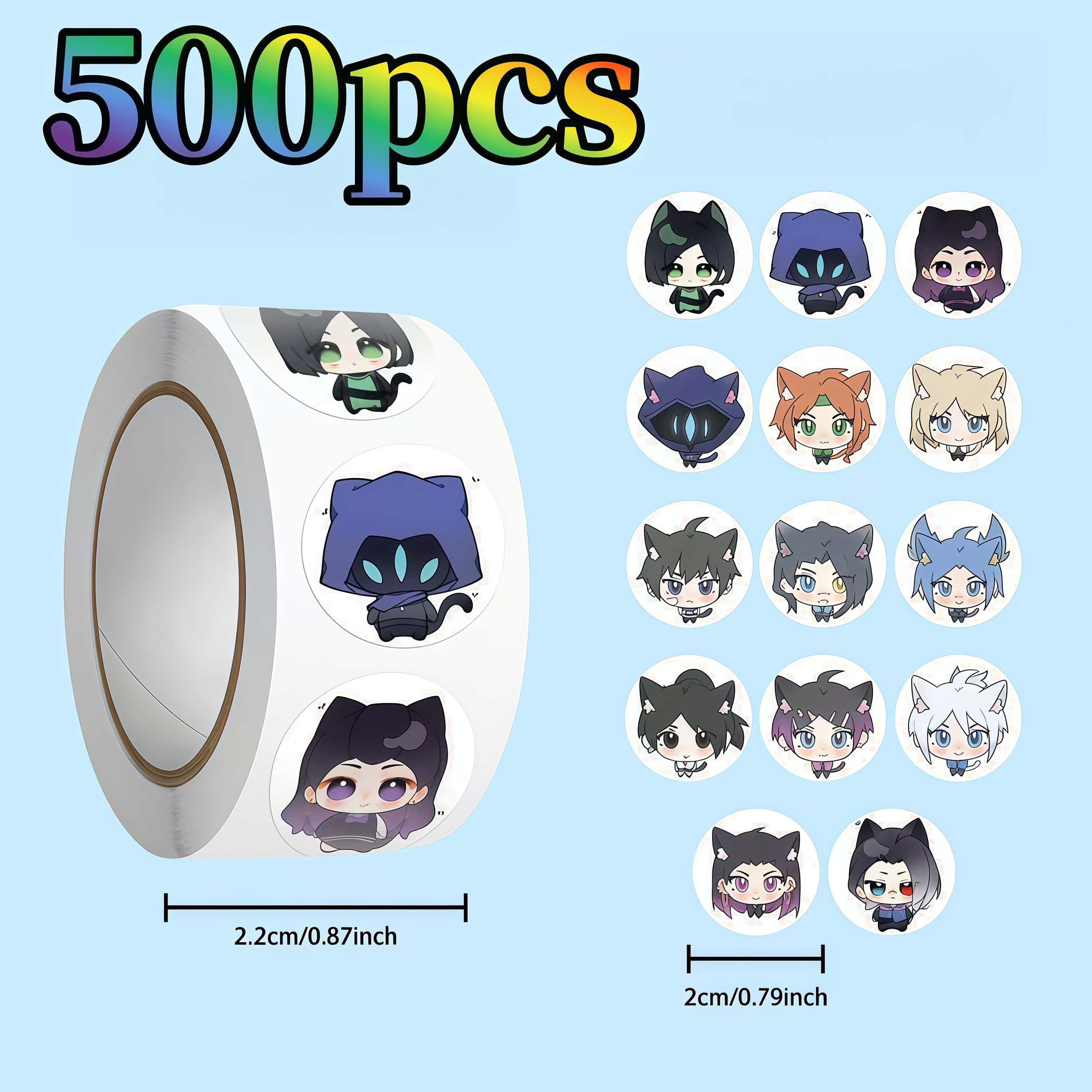 Gaming Accessories For Room - 500 szt. Naklejek w rolce Valorant